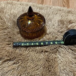 Amber Glass Trinket Box